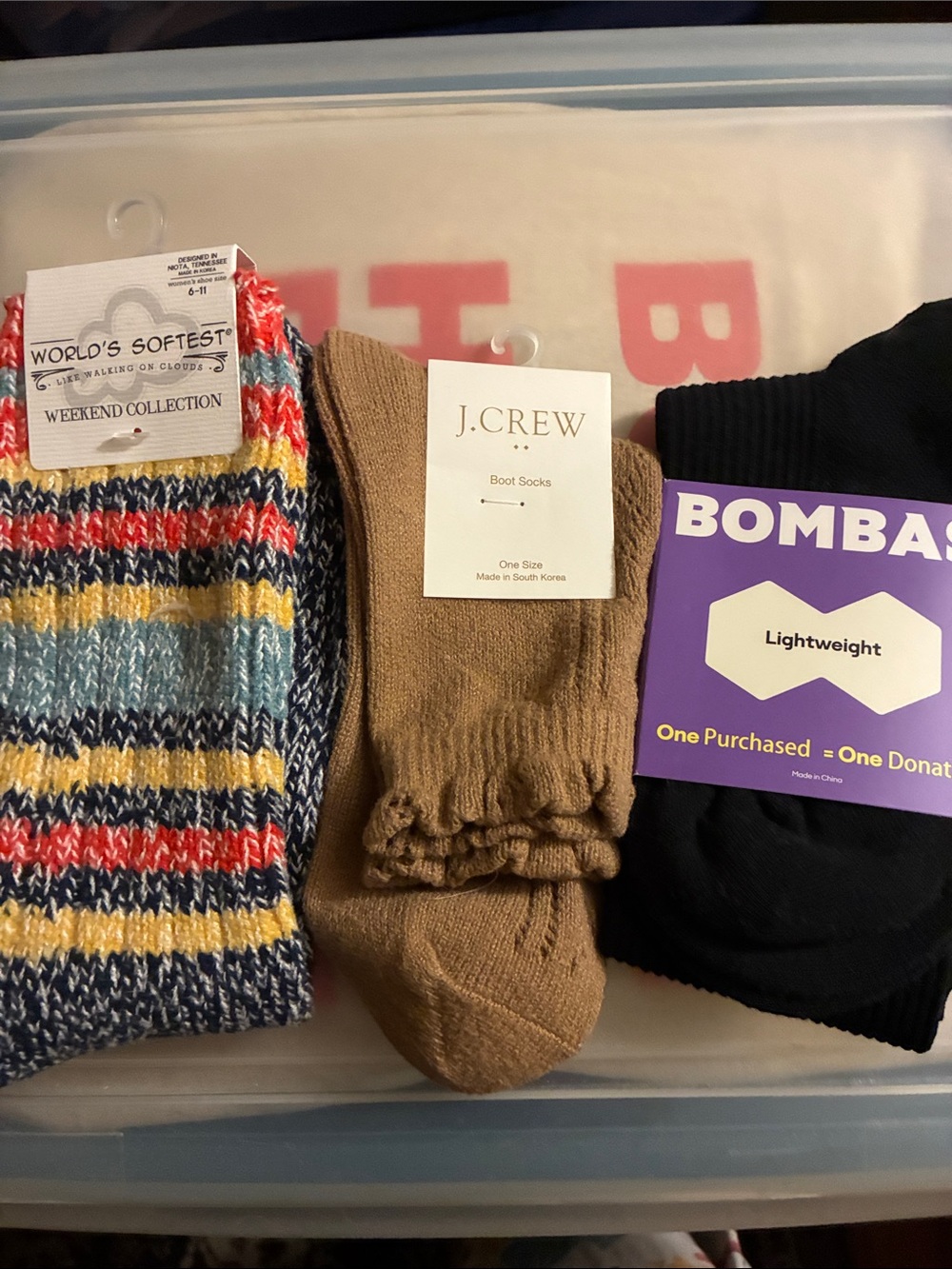 NEW! Bombas, JCrew, World’s Softest—3 prs of socks
